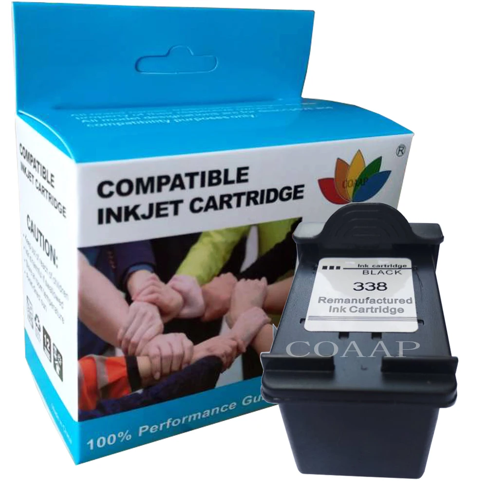 Compatible Ink Cartridges for hp338 343 Deskjet 325 375 2355 2570 5740 6520 6540 6620 6840 9800 Printer for HP 338 Refilled