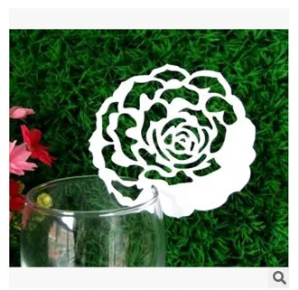 100Pcs PASAYIONE Hollowed Out Floral Wedding Table Paper Place Glass Card Escort Name Card Wine Glass Card Decoracao Casamento