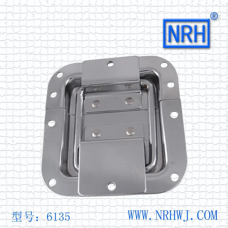 NRH 6135 steel Box bracket hinge for Seismic Audio cabinet chrome plating recessed bracket hinge for Flight Utility Trunk