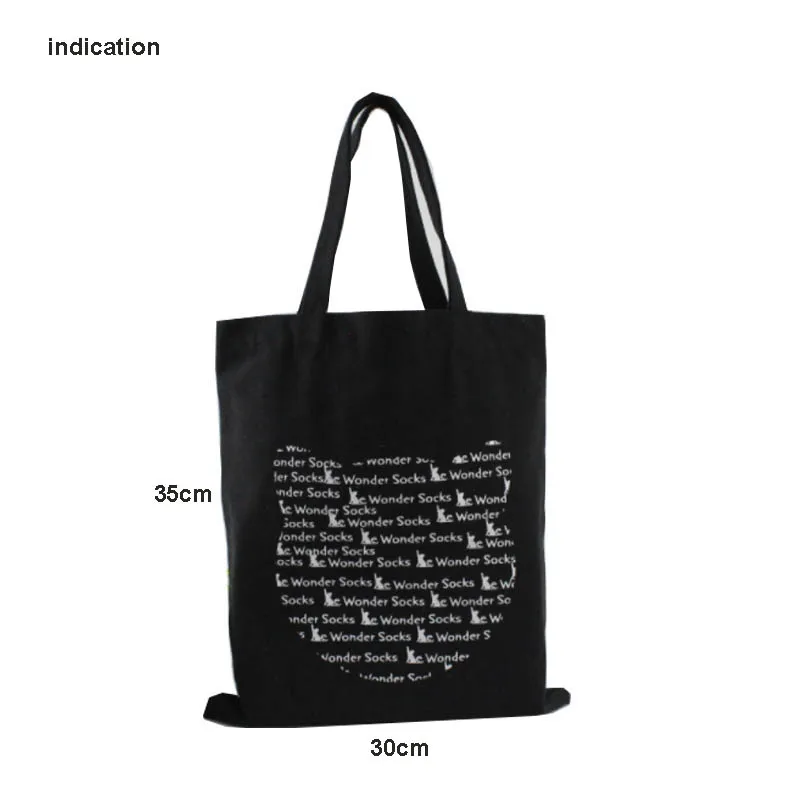 100pcs  Casual Tote Shopping Bags Women Eco Bags Canvas Cotton Bags Green Shopping Bag No Zipper Customized With Your Own logo