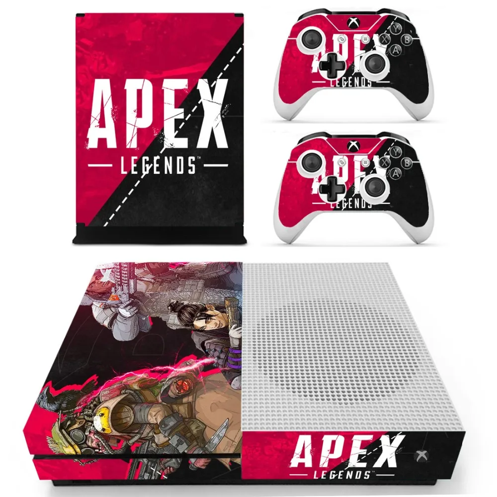 Game APEX Legends Skin Sticker Decal For Microsoft Xbox One S Console and 2 Controllers For Xbox One Slim Skin Sticker