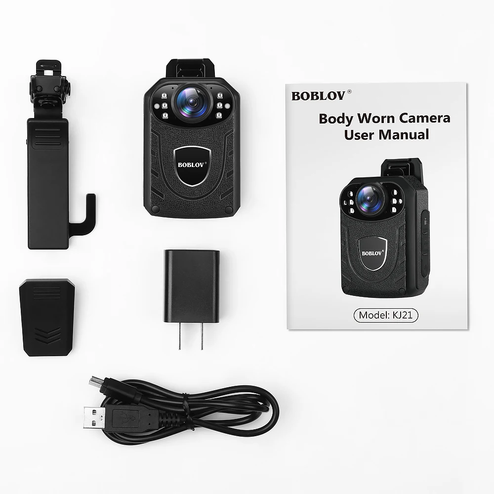 Boblov KJ21 Body Worn Mini Camera Police HD 1296P DVR Video Recorder Security Cam 170 Degree IR Night Vision Mini Camcorders