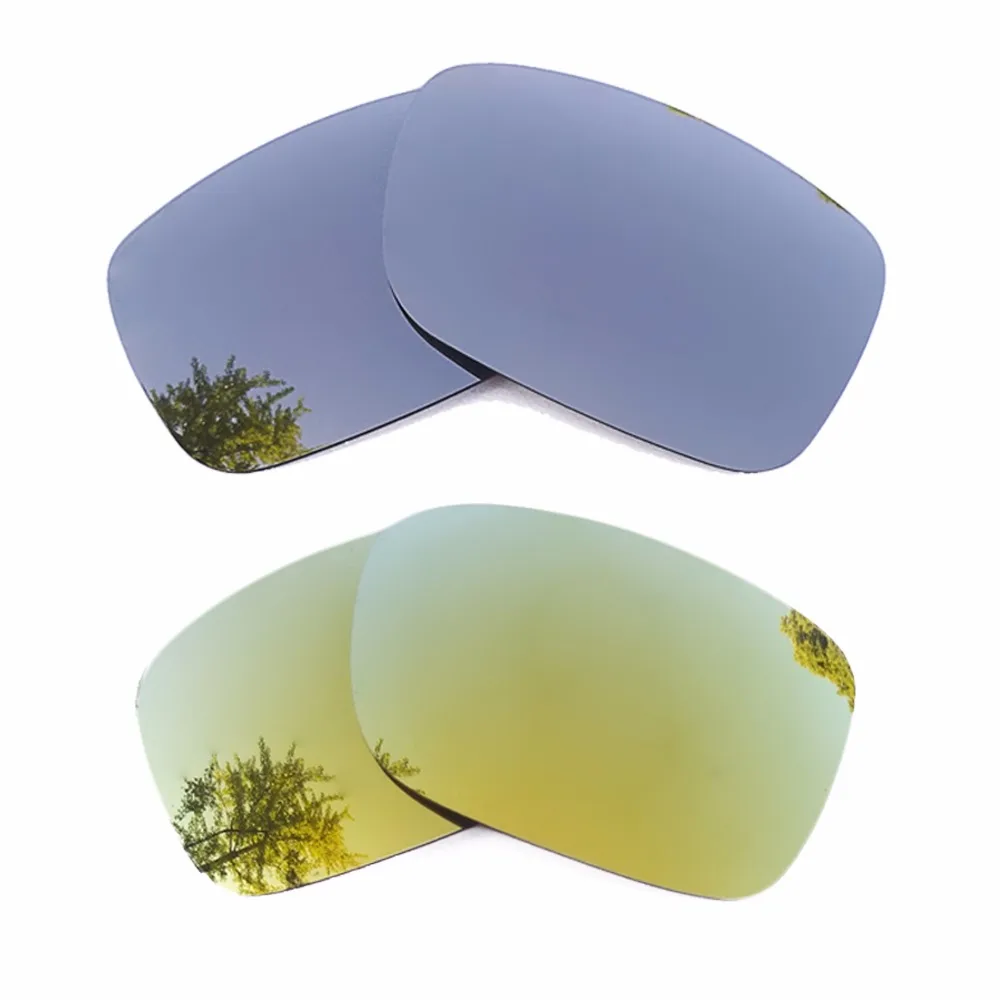 

Silver Mirrored & 24K Gold Mirrored Polarized Replacement Lenses for Crankshaft Frame 100% UVA & UVB