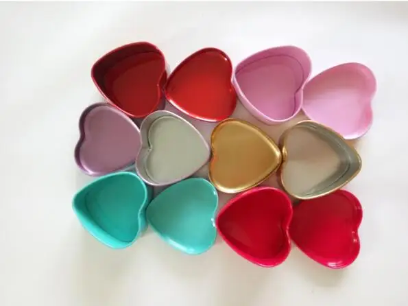 

200pcsColorful Heart Shape Tin Box Tea Candy Chocolate Jewelry Storage Box Christmas Gift Container Case lin3990