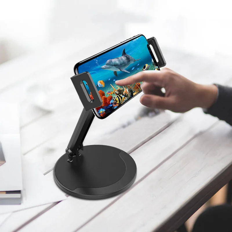 Aluminum Alloy Disc Adjustable Desktop 7-12 inch Tablet Phone Stand Portable Holder for iPhone X iPad Air Mini 1 2 3 4 HuaweiP30