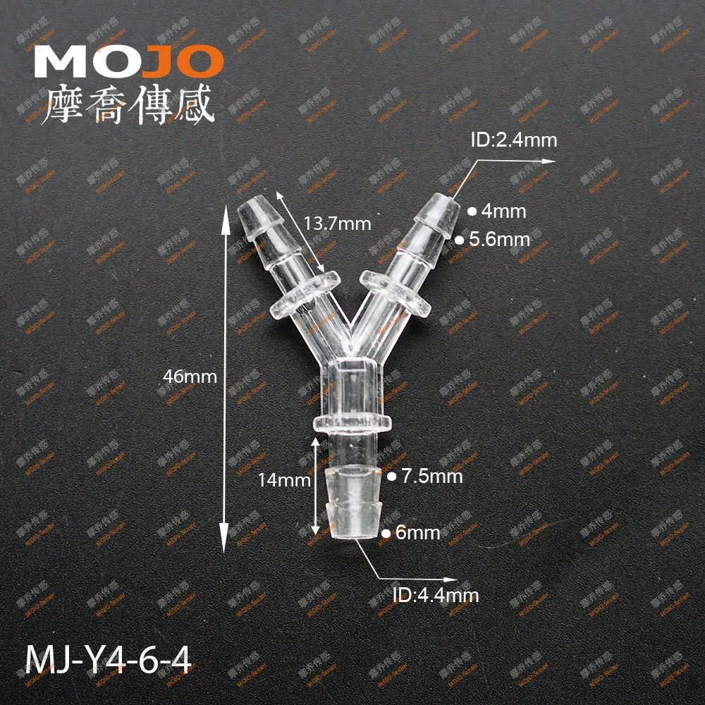 2020 Free shipping MJ-Y4-6-4 Reducing type Y shape 3 way water pipe adapter(100pcs/lots)