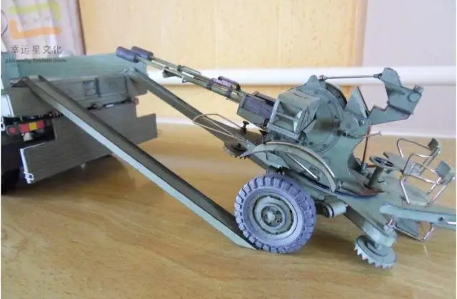 1:25 Star266 Truck And ZU-23-2 Antiaircraft Gun Military Model 3D Paper Model DIY Manual