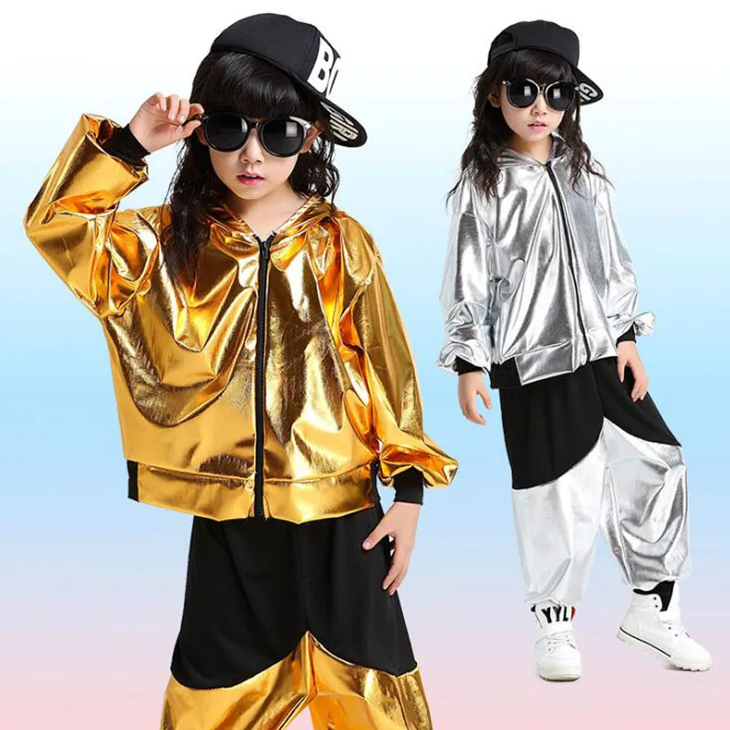 Child adult modern jazz sweatshirt hooded costume girl boy ballroom hip hop dance dress