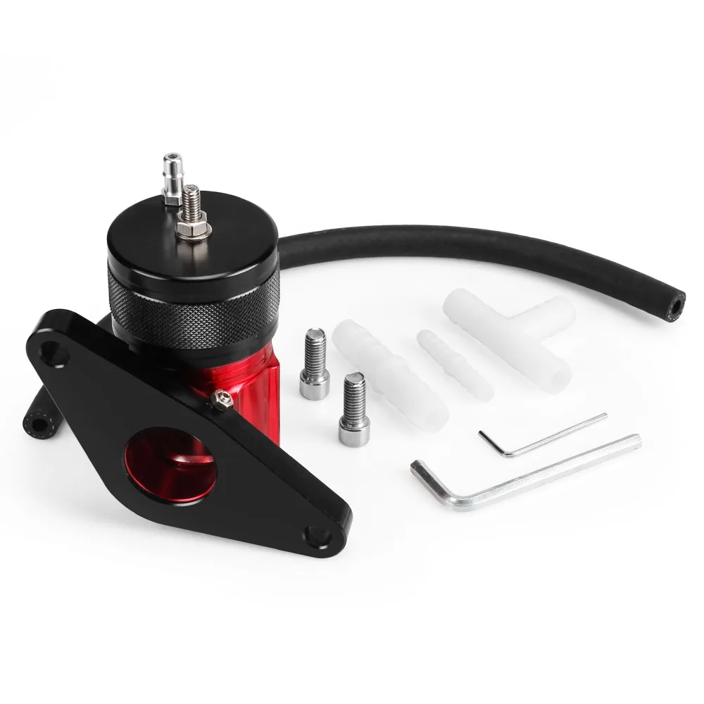 RASTP-Red Aluminum Adjustable Recirculation Blow Off Valve Suits for Subaru 02-07 WRX 04-17 STi BOV RS-BOV051
