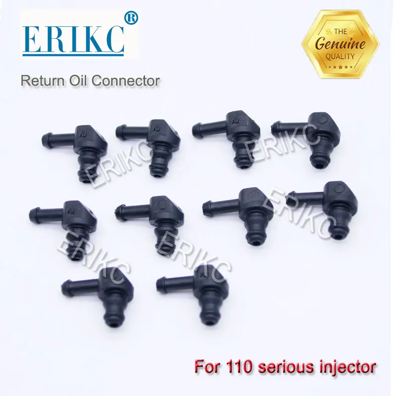 10PCS Common Rail Injector Return Oil Backflow Pipe Connector L Type Plastic Tee Joint Fitting for Bosch 110 Series Injector