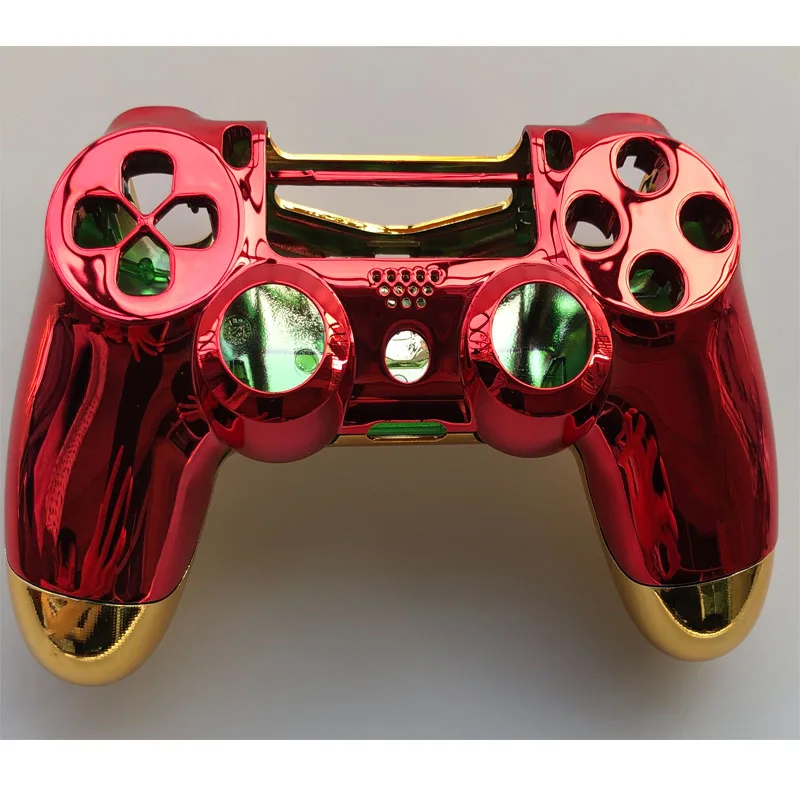 PS4 Pro JDM 040 Full Housing Case Chrome Gold Red Shell Cover Replacement For PS4 PRO Playstation 4 PRO JDS 040 V2 Controller