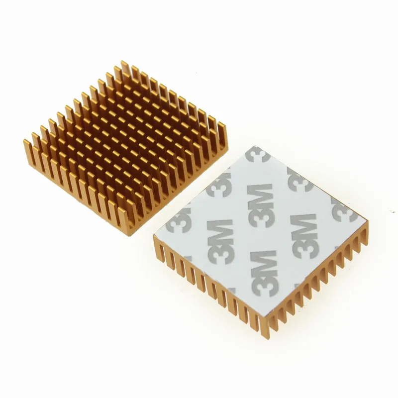 30Pieces Golden Extruded Aluminum Heatsink 40X40X11mm Electronic Dissipation Cooling 40mm x 11mm