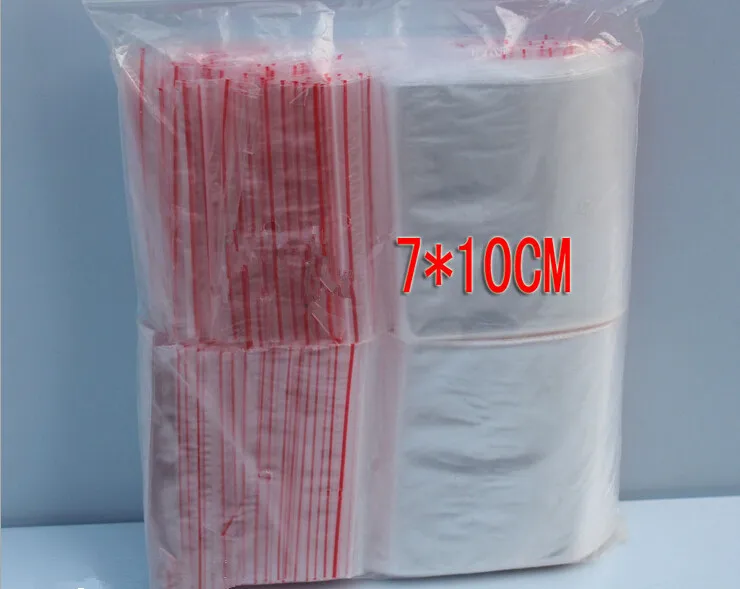 1000PCS 7x10cm transparent travel plastic bag gift packaging bag for necklace/jewelry small ziplock clear self seal bags pe diy