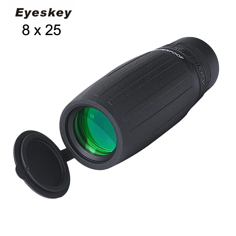 

Eyeskey 8x25 Waterproof Compact Monocular for Caming Hunting Telescope Large Eyepiece Monocular with BaK4 Prism Optics