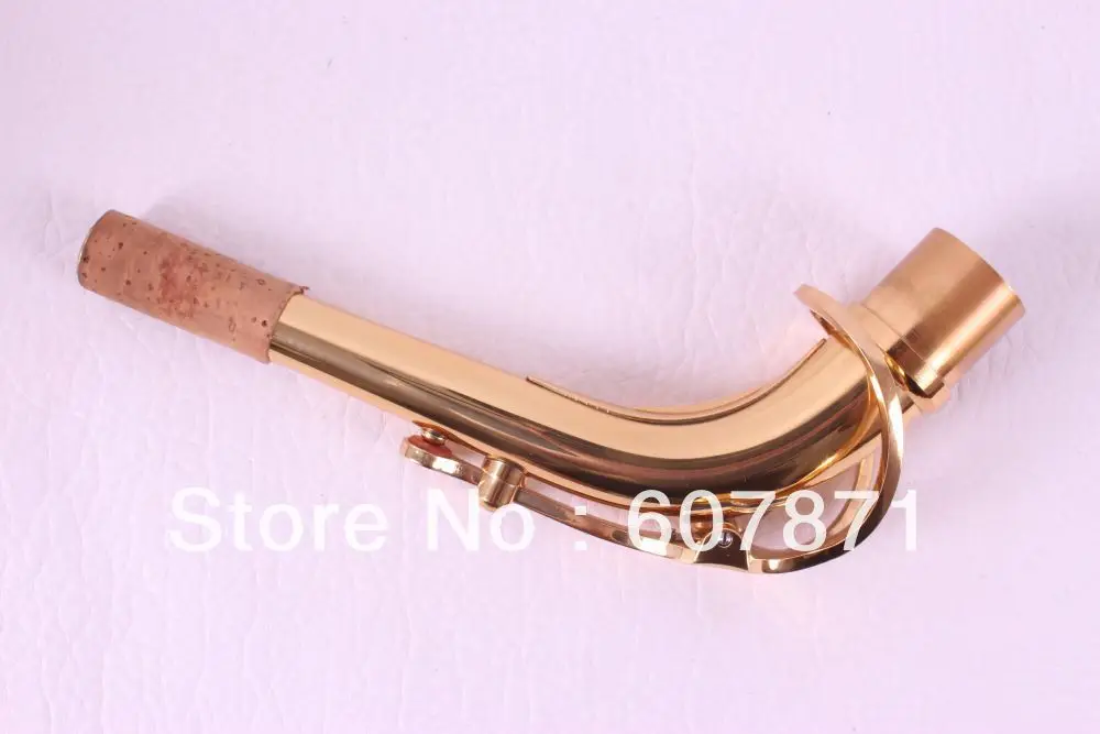 2pcs high quality New Alto saxophone neck gold lacquer depiction