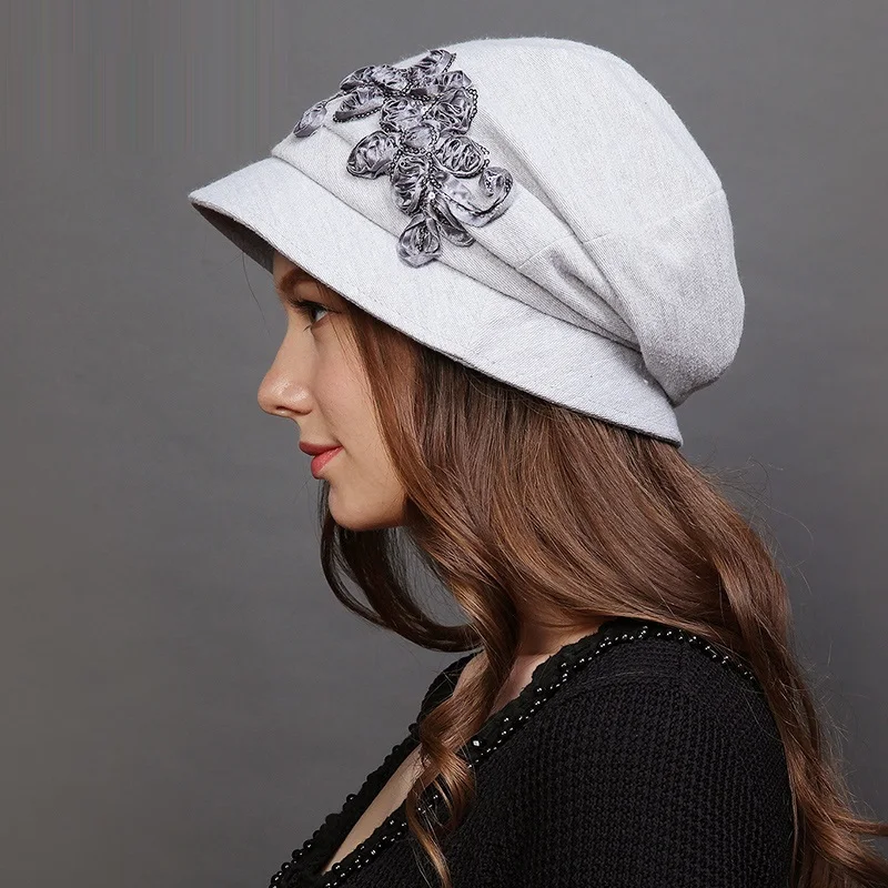 

New Autumn Winter Hat Ladies Leisure Basin Cap Female Foldable Fisherman Hat Fashion Woollen Hat Students Travel Cap B-7636