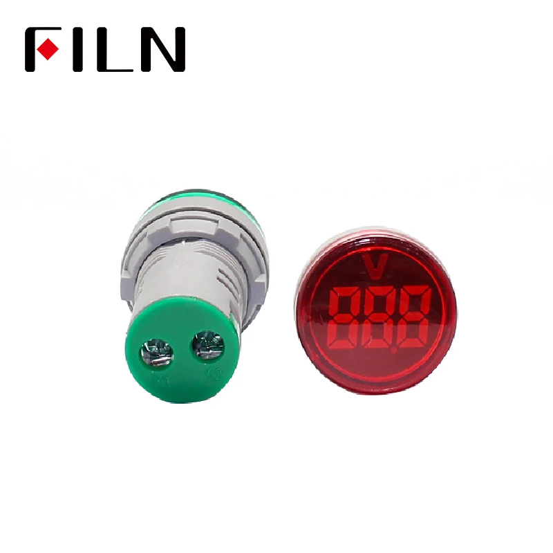 Duurzame LED Digitale Display Voltmeter Indicator Licht 22mm Groot Lettertype Di Diafragma Signaal Lamp AC60-500V Hoge Kwaliteit voor Boot