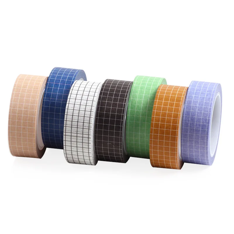 10M Black White Grid Washi Tape Planner Adhesive Tape DIY Scrapbooking Sticker Label Japanese Masking tape