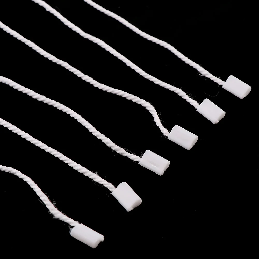 100pcs/lot Clothes Plastic Tag Rope Cords Polyester Ganging Tablets For Garment Bag Tags Cards DIY Clothing Accessories