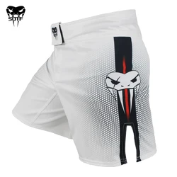 SOTF mma Adults Venomous snake White Red geometric boxing shorts Tiger Muay Thai mma shorts boxing clothing fight shorts sanda