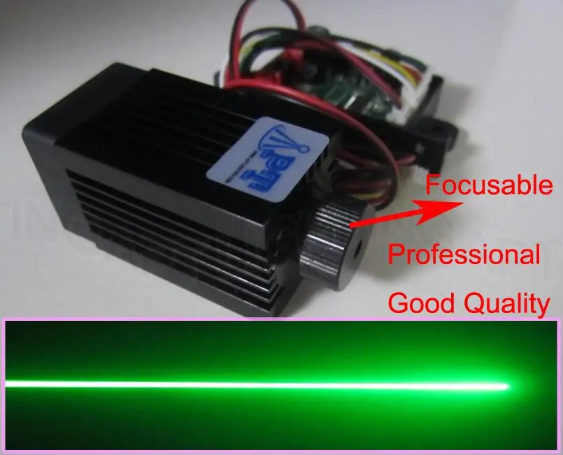 Focusable Quality Super stable 200mW 532nm green laser module Stage Light RGB Laser Diode Compact Design/TT L  DC 12V luces laze