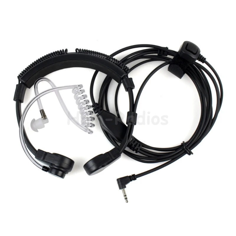 Finger PTT Throat MIC Headphone 2.5mm 1 Pin Covert Acoustic Tube for Walkie Talkie for Motorola T6200 T5600