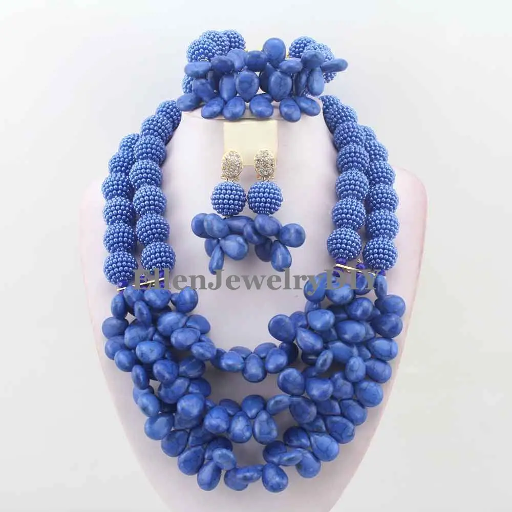 

Splendid African Beads Jewelry Sets Nigerian Wedding African Beads Jewelry Set W10968