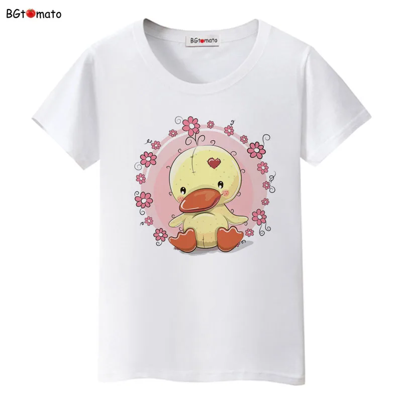 

Lovely yellow duck summer t-shirt Original brand cute cartoon tshirt Good quality comfortable soft casual shirts