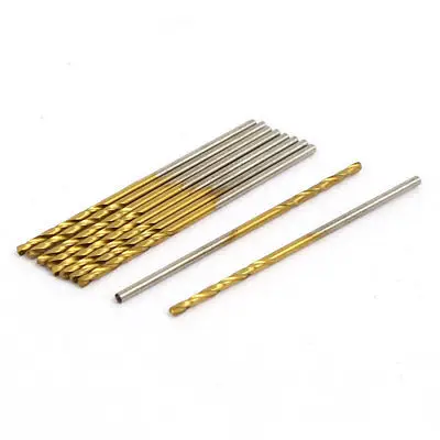 1.1mm di Diametro 36mm Lunghezza Titanio Placcato Codolo cilindrico Torsione Punta del trapano 10 pz