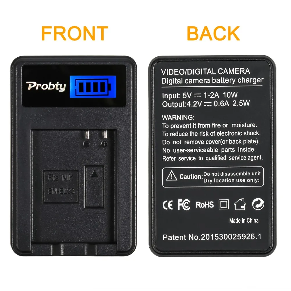 PROBTY EN-EL23 EN EL23 EN EL23 LCD USB Camera Charger For NIKON CoolPix p600 S810C P900 P610 p990s battery