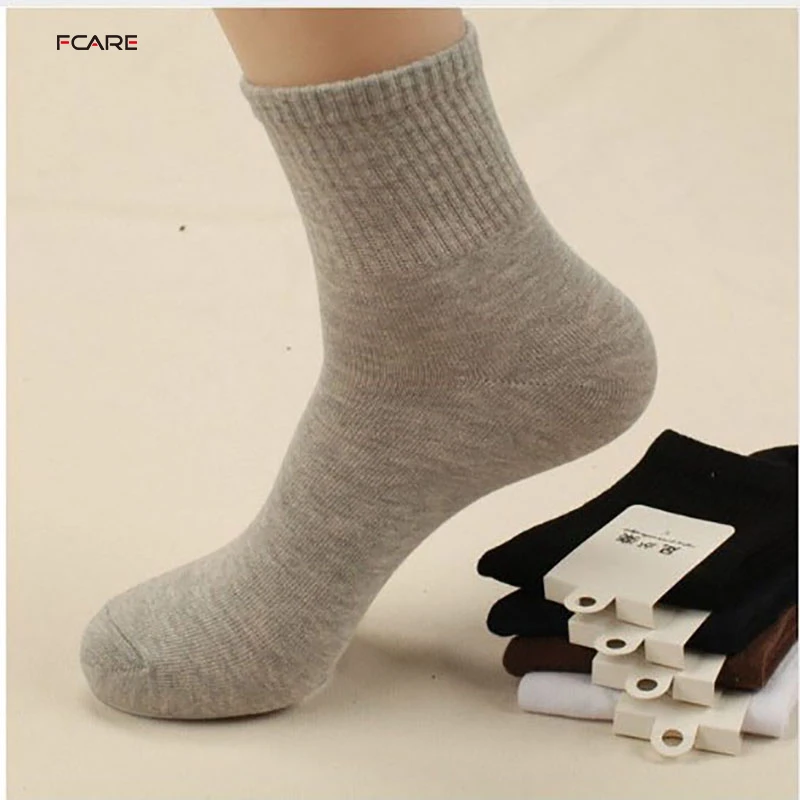 

Fcare 10PCS=5 pairs High elastic absorb 37 to 42 sweat students outdoors solid color cotton deporte socks