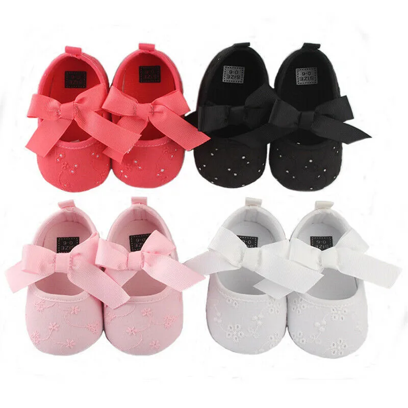 Cute Toddler Shoes Girl Hot Toddler Girl Crib Shoes Newborn Baby Bowknot Soft Sole Prewalker Sneakers Toddler Girls Shoes