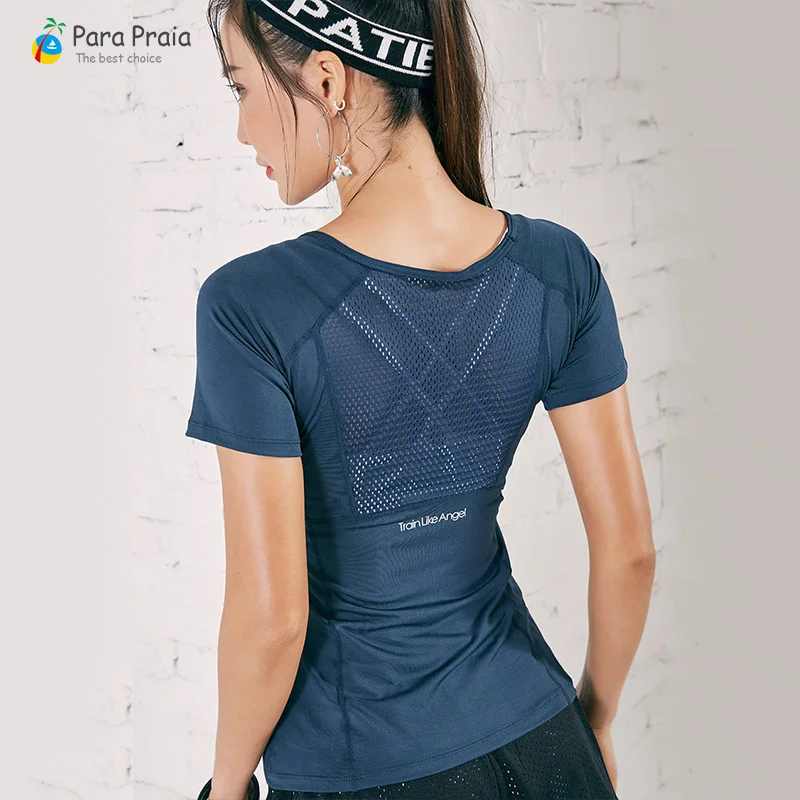 Ropa Deportiva de 5 colores para mujer, Camiseta deportiva para mujer, camiseta de entrenamiento para gimnasio y Yoga, ropa deportiva para mujer de