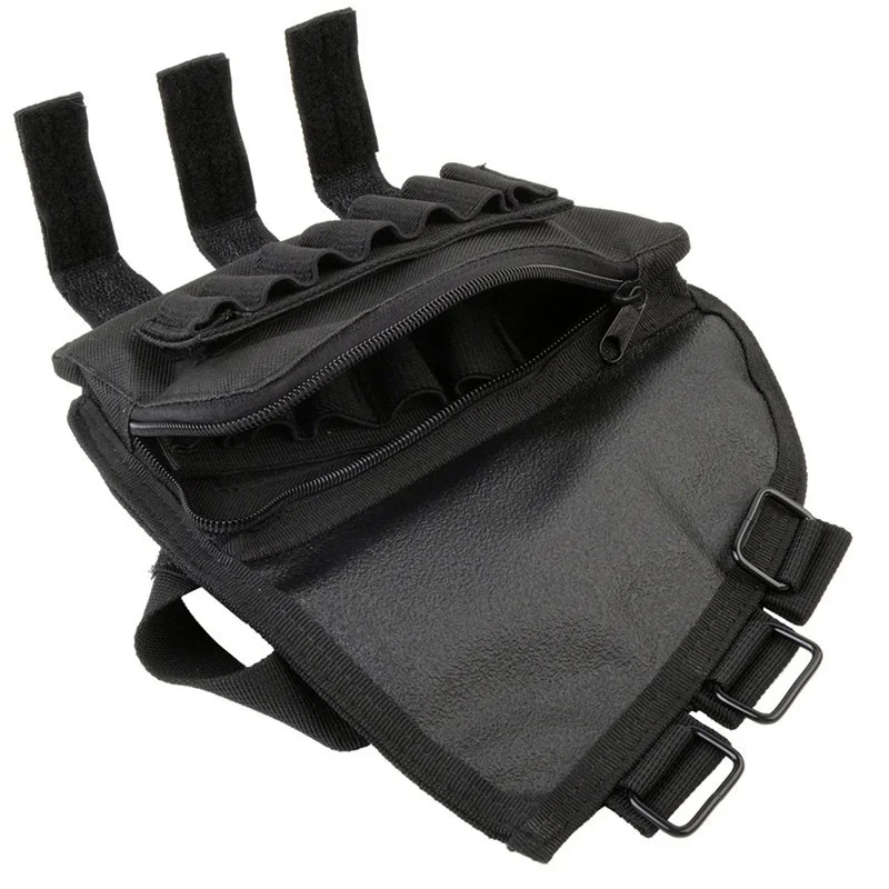   Outdoor Tactical  Buttstock Cheek Rest Ammo Pouch Portable Stock Shell Cartridge Holder Hunting Mag Pouch