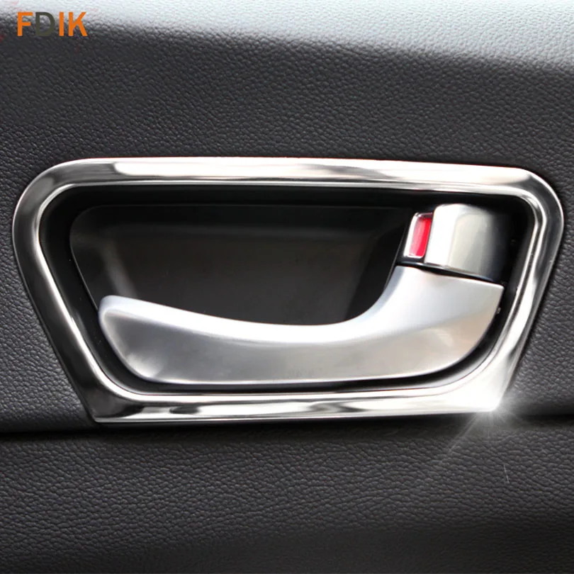 

4pcs Stainless Steel Inner Door Handle Bowls Trim Cover Frame Interior Decoration Accessories for Kia Optima K5 2016 2017