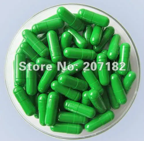 

(10,000pcs/pack) Size 2# Green/Green Color Hard Gelatin Empty Capsule--Separated & Joined Available