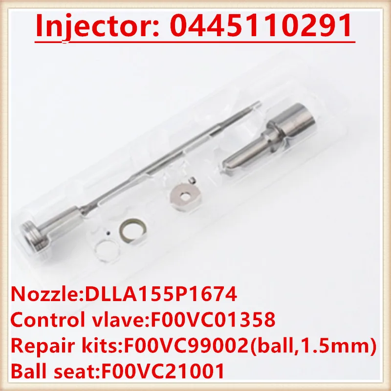 Common Rail injector kits DLLA155P1674 (0433172026) F00VC01358 overhaul kit for BAW Fenix 0445110291 111201055D