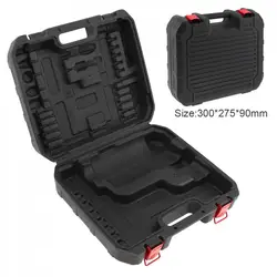 Black Functional PVC Power Tool Suitcase Electric Drill Dedicated Load Tool Box with 300mm Length and 275mm Width