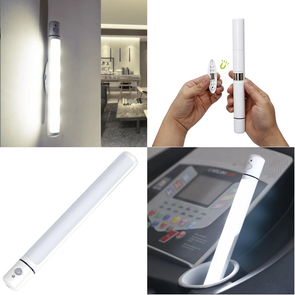 DONWEI Portable Wireless LED Closet Cabinet Night Light Motion Sensor Battery Powered Auto ON/OFF Emergency Lamp