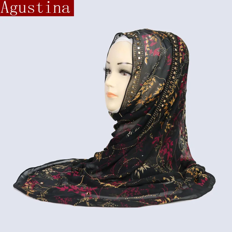 

Diamonds keffiyeh Muslim hijab Chiffon printed scarf shawl scarf female spring autumn female scarf fash ionable and comfortable