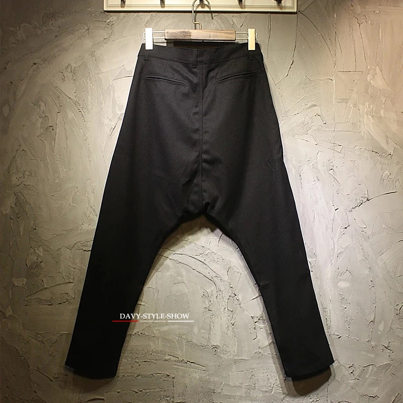 27-44  Big yards men\'s trousers 2020  male harem pants trousers loose large skateboard pants crotch pants fluid casual pants