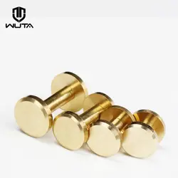 5/7/12/15/20mm Solid Brass Flat Head Button Stud Screw Nail Rivet Chicago Screw Leather Belt For Sewing Handmade Diy Accessories