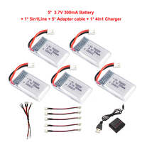 3.7V 300mAh Lipo Battery for JJRC H56 T2G Drone Battery For RC Quadcopter Spare Part