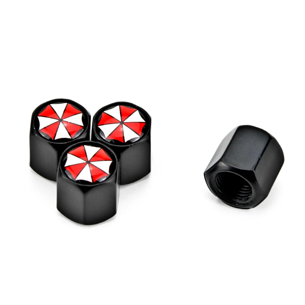 

4 X Auto Accessories Umbrella Corporation Metal Car Wheel Valve Caps Covers for Ram Caliber Avenge Charger Viper Durango Journey