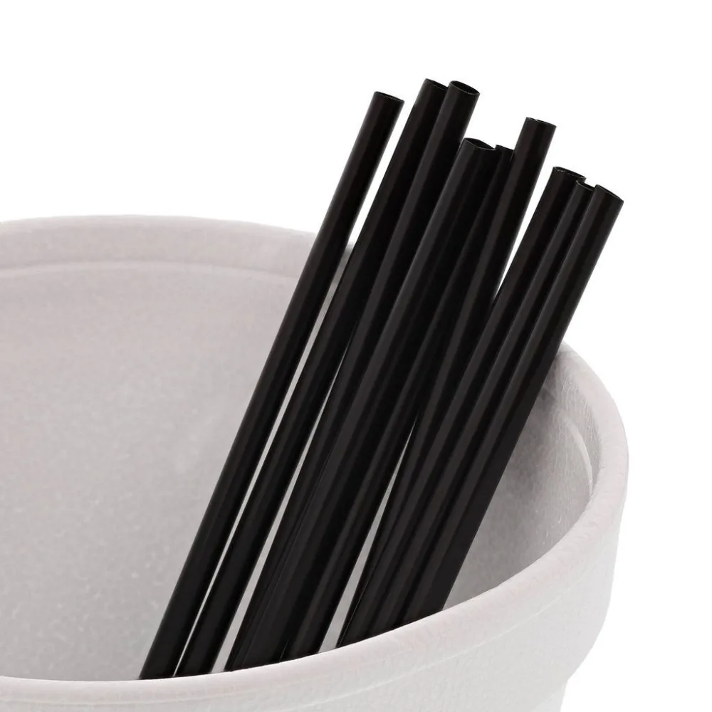 Free Shipping 500pcs(25pcs/pack)  White Black Paper Straws For Birthday Party,Wedding.Supply Biodegradable Paper Straws