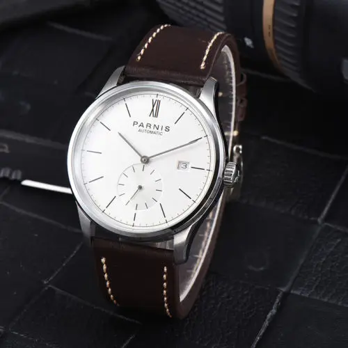 Parnis Mechanical Watches Minimalist Watch for Men Wristwatch Luxury Waterproof Automatic hombre Relogio Masculino Calendar