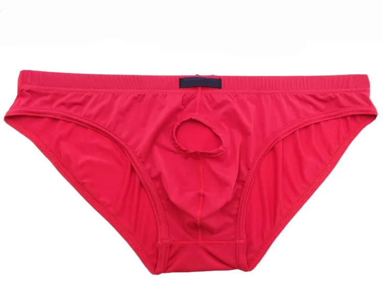 

men's underwear silk underwear gun egg separation transparent male U convex sexy opening free from crotch