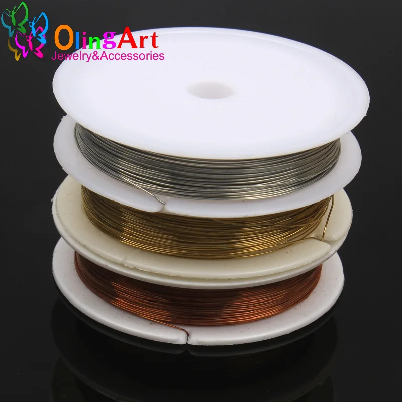 

OlingArt 0.3MM 3roll/lot Silver Golden Copper plated Beading wire Accessories DIY Bracelet choker necklace Jewelry making 2019