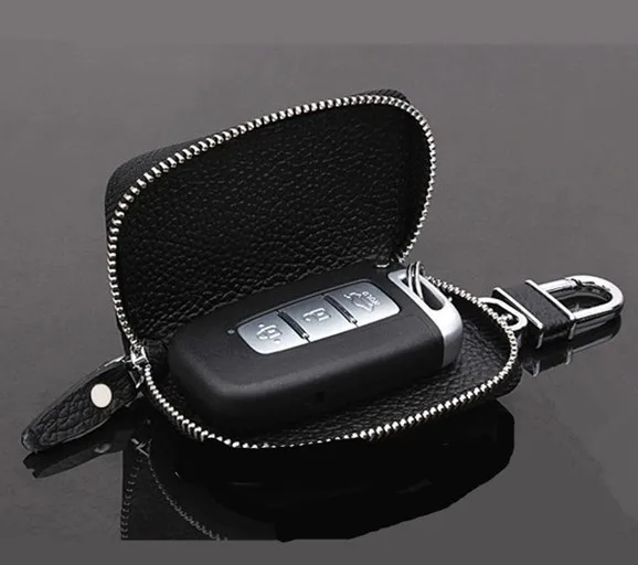 Car Genuine Leather Key Wallet Holder Purse Organizer Designer Housekeeper Bags Items Gear Stuff Accessories Supplies Products