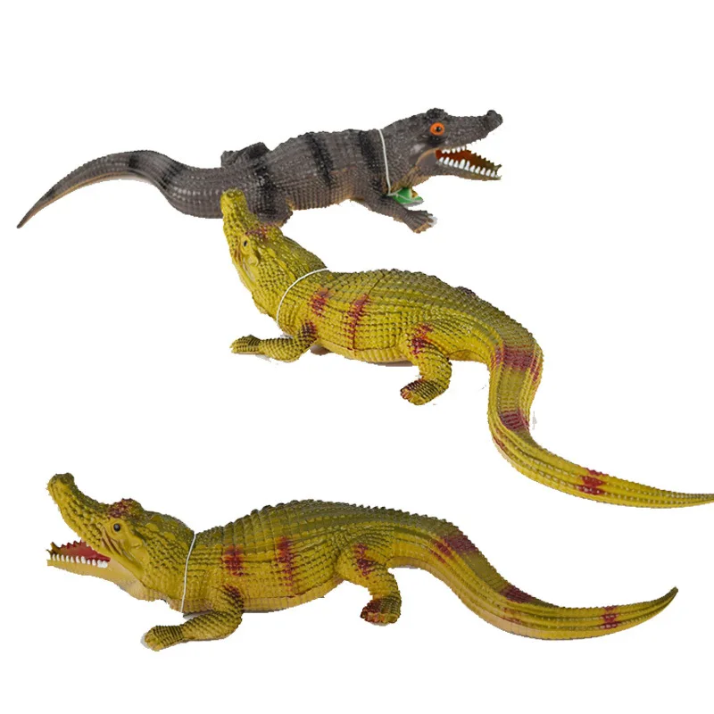 2pcs/set Strange Little Crocodile Simulation Model Toy Animal Cognition Vent Sound Parent-child Interaction